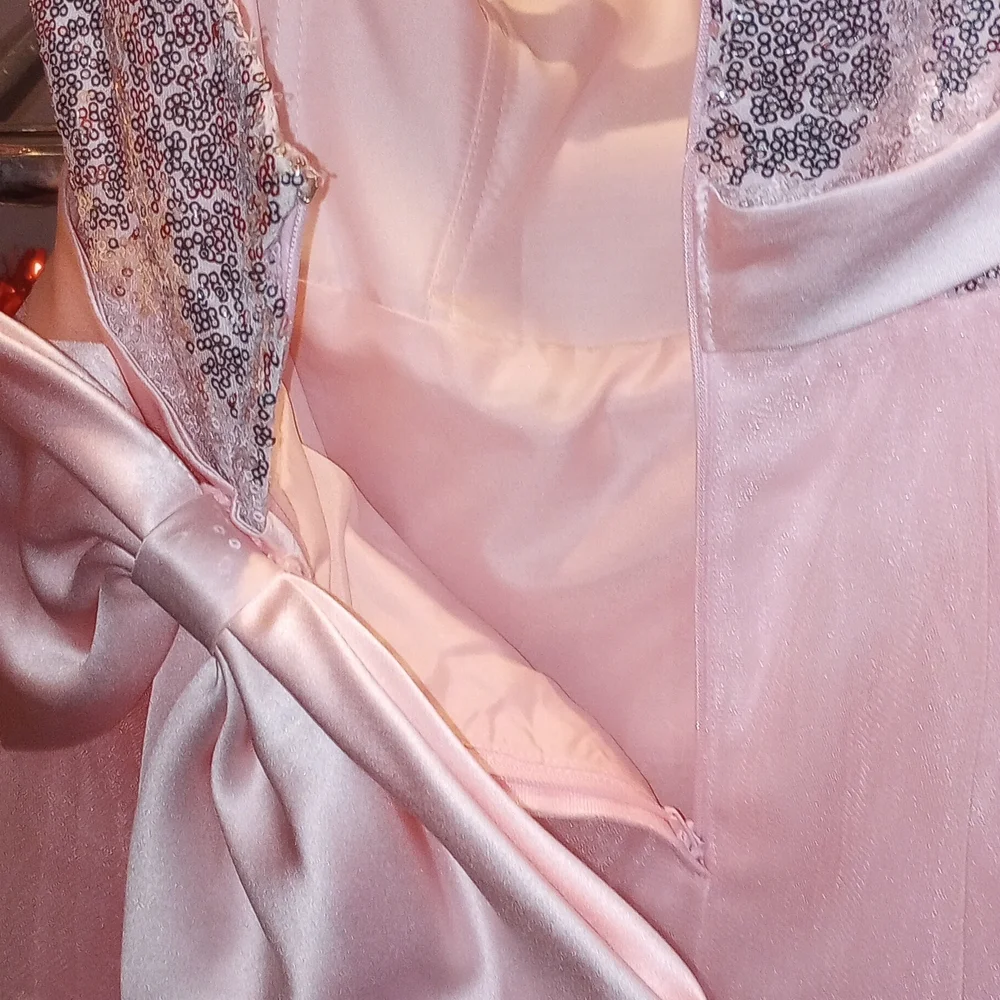 Sparkling Strapless Sequin Bodice Wedding Dress - Picture 6 of 6